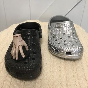 NWT crocs CUTE wednesday addams crocodile bundle
